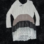 Bellamie Boutique Sweater with Sheer & Lace Layers Photo 0