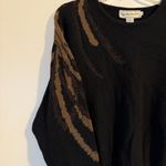 Evan Picone  Vintage 90’s Wool Sweater with Bronze & Gold Metallic Design Photo 1