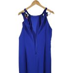 Vince Camuto Royal Blue Ruffle Halter Neck Sheath Dress Size 14 Photo 4