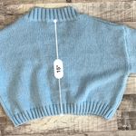 SheIn Clouds Sky Cropped Sweater Cardigan Blue Fuzzy Sz Small (4) Photo 6