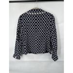 Talbots Blazer Women 12 Navy Geometric Double Button Corpcore Mature Feminine Photo 1