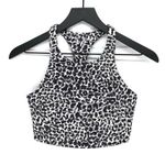 Outdoor Voices Move Free Crop Top Black White Snow Leopard Print S Photo 0