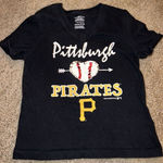 Genuine Merchandise Pittsburgh Pirates Girls Shirt Sz XS 4 5‎ Reversible Sequins Team Athletics MLB Photo 0