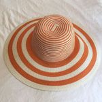Mud Pie  • Orange and White Sun Hat Photo 0