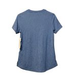 Athleta  Floral‎ Blue Essential V-neck Mesh Trim Short Sleeve T-Shirt size XS NWT Photo 1