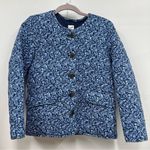 J.Crew Factory 2P Short Quilted Cotton Blend Jacket Blue Photo 0