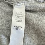 Chico's Weekends by Chico’s Gray Bamboo Leaf Print Capri Leggings w Pockets Size 1/M Photo 8