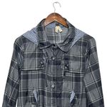 Free People We The Free Plaid Jacket Women’s Small Hooded Drawstring Grunge Photo 2