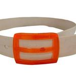 Fedaboa White & Orange Classic Rubber Belt Photo 0