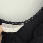 Illusion Black Nylon Slip Dress Lace Classic Size 34 Photo 4