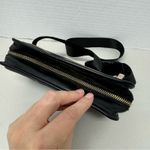 Amanda Uprichard Black Faux Leather Quilted Belt Bag Fanny Pack Purse Bag Photo 1