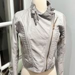 BLANK NYC Light Gray Faux Leather Jacket Photo 0