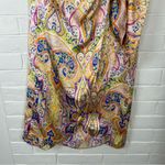 ZARA Paisley Multi Color Satin Wrap Skirt Size S Photo 3