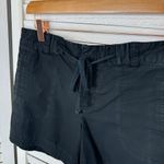 Loft Ann Taylor  Cotton Twill Chino Shorts Black 4 Drawstring Photo 3