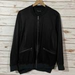Universal Standard Satin Bomber Jacket - Black - S (14-16) Photo 14