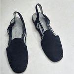 David Tate Nelly Slingback Flat Sandals Navy Blue Wide Espadrilles S Photo 0