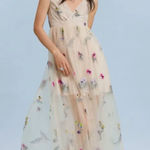 & Other Stories & OTHER STORIES Floral Embellished Tulle Maxi Dress Sz 34 (US 4) Photo 0