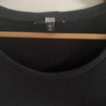 Saks 5th Avenue Saks Fifth Avenue Black and Metallic Sweatshirt Photo 2