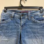 Hydraulic  Denim Capri Shorts Size 11/12 Low Rise Star Pocket Blue‎ Photo 9