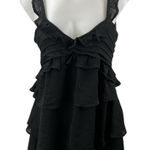 NEW Mango MNG Veronike Black Tiered Ruffle Sleeveless Cami Mini A Photo 0