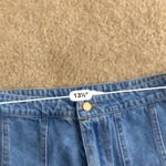 Honey Punch  panel distressed raw hem denim skirt Photo 2