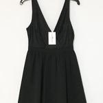 Low Cut Lace Black Formal Open Back Dress Size M Photo 4