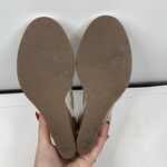 Coach Sz 8.5 Wedge Silver Joslin Strappy Cork Heel Leather Sandals Shoes Women’s Photo 8