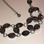 Vera Wang Simply  Gunmetal Gray & Silver Statement Necklace Photo 1