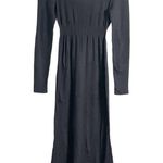 Toccin Black Ribbed Turtleneck Long Sleeve Midi Sweater Dress Size Medium Photo 4