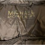 Michael Kors Chic Winter Black Puffer Jacket Gold Zip  Women’s Medium Photo 2
