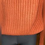 Cozy Orange Cowl Neck Sweater Chunky Cropped size M Size M Photo 7