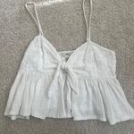 Forever 21 White Tie-front Tank Top Photo 0