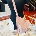 Free People Pink Suede Sling Bag Photo 5