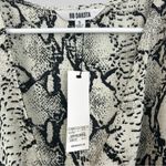 BB Dakota NWT Animal Print Satin Long Sleeve Cross Front Bodysuit Size Small Photo 11