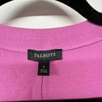 Talbots  Girlfriend Cardigan Button Up Dark Pink V Neck Sweater Size Small Photo 4