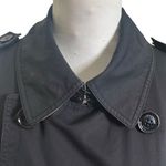 Burberry  Brit Trench Coat Women’s Small Black Belted Double Breasted Classic Photo 7