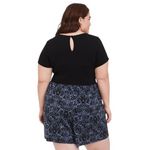 Torrid  Plus Size 4X Romper Harry Potter‎ Black Blue Hogwarts Crest Damask 924 Photo 2