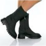 Schutz  women black leather rubber platform Juany boots size 10 Photo 4