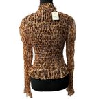 Free People NWT! Hello There Animal Print Smocked Crop Top - Size Small Photo 7