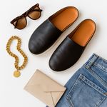 FitFlop Black Leather SupercomFF Comfy Loafer Mules US 8.5 Slip On Shoes in GUC Photo 1