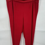 Calvin Klein Pant Women 24W Red Straight Leg Formal Business Mature Plus Size Photo 0