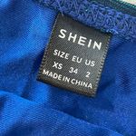 SheIn Shimmery Blue/ green dress with bodysuit underneath Photo 3