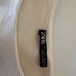 ZARA Long Sleeve Boxy But Spandex Boat Neck Top Cream Photo 2