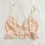 Japanese Kawaii Style Pink Cottagecore Gyaru Floral Lace Ruffle Frill Bralette Size undefined Photo 2