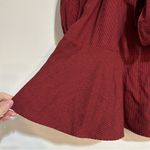 Gap  Long Sleeve Henley Mini Dress in Red Houndstooth Small Holiday Christmas Photo 2