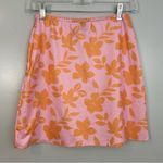 Princess Polly  Pink & Orange Floral Mini Skirt Size 4 Photo 4