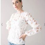 White House | Black Market WHBM eyelet blouse Sz 0 Photo 0