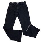 ZARA  Ankle Mid-rise Black Flare Jeans (Size 8) Photo 4