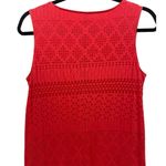 Chico's NWT Chico’s Jacquard Cut Work Tamra Tank Dress Coral Size Medium Photo 9