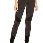 Alala  Size S Black Velvet Panel Insert Leggings Photo 0